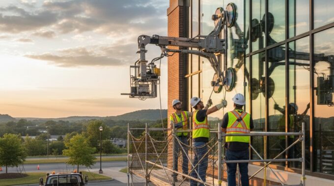 Safety Measures an Athens, AL Glass Company Uses When Removing Large Panes