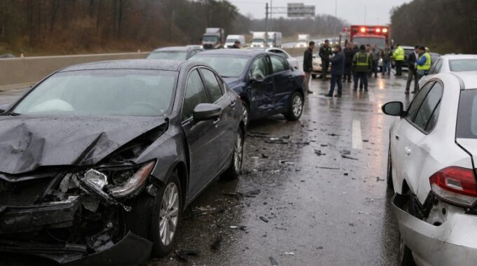 Whose Insurance Pays for Damage in a Multi-Car Pileup?